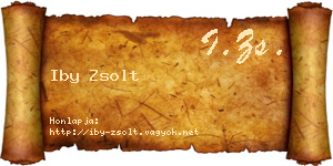 Iby Zsolt névjegykártya